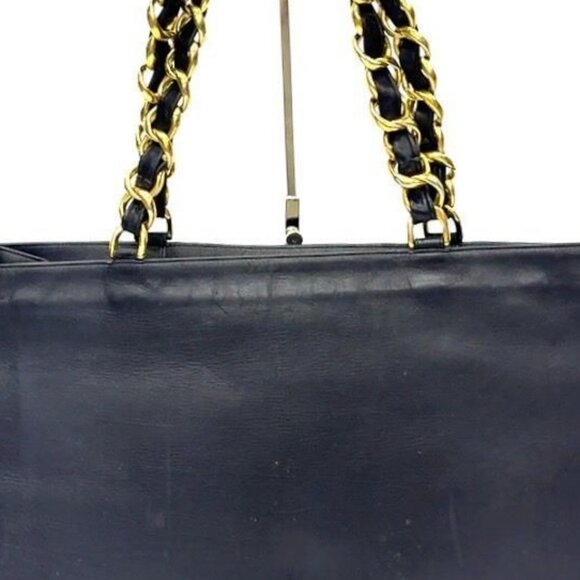 Authentic CHANEL Jumbo XL Shopping Tote Timeless Classic Black Lambskin Vintage - Picture 16 of 16